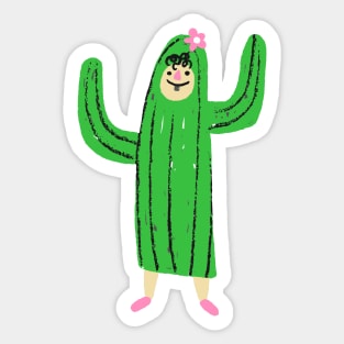 Cactus Person Sticker